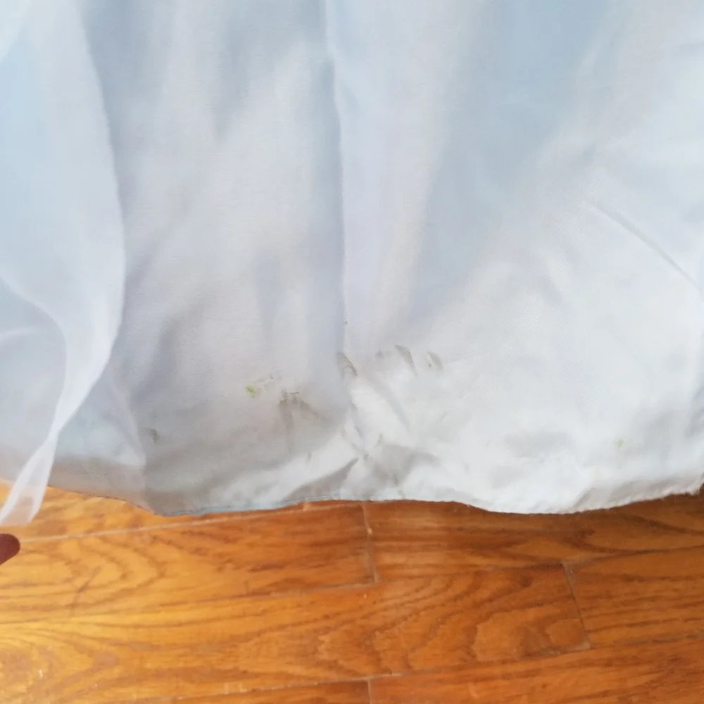 Light Blue Holographic Flower Gown - Picture 9 of 10